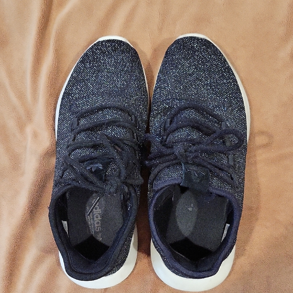 Adidas Black and Sparkly Knit Sneakers